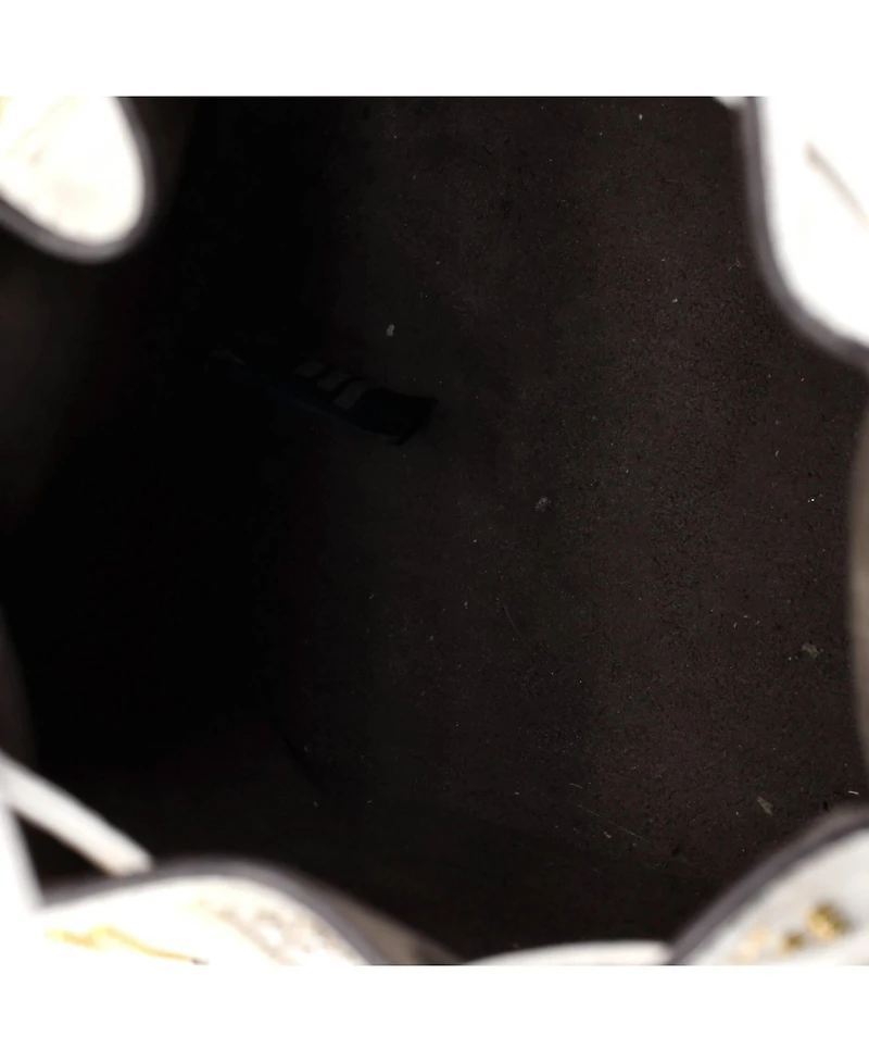 Pre-Owned Fendi Mini Mon Tresor Bucket Bag Zucca Studded Leather