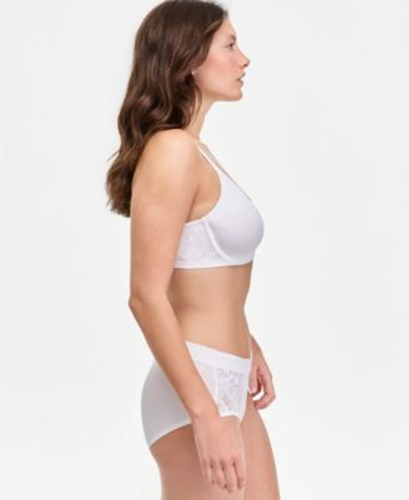 Bali Womens Breathe Lace Underwire Bra Hipster Underwear