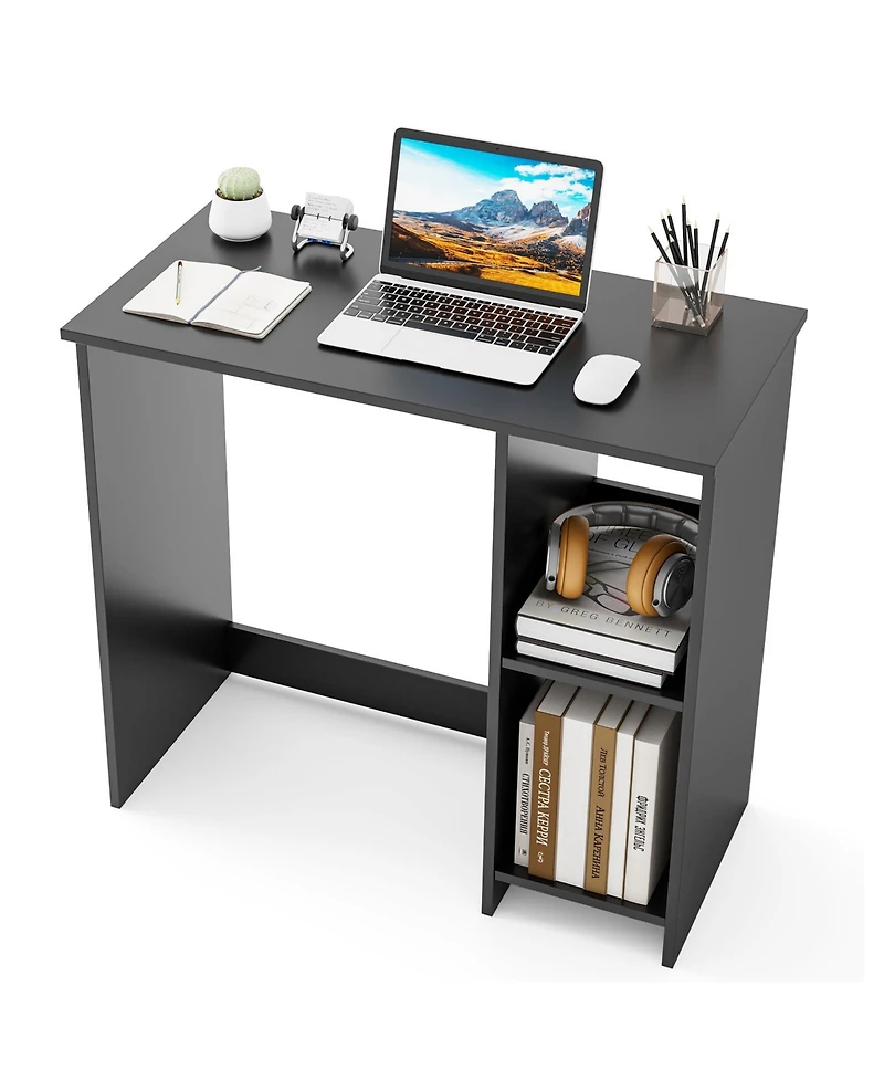 Sugift 31.5 in Modern Home Office Desk with Storage Compartments