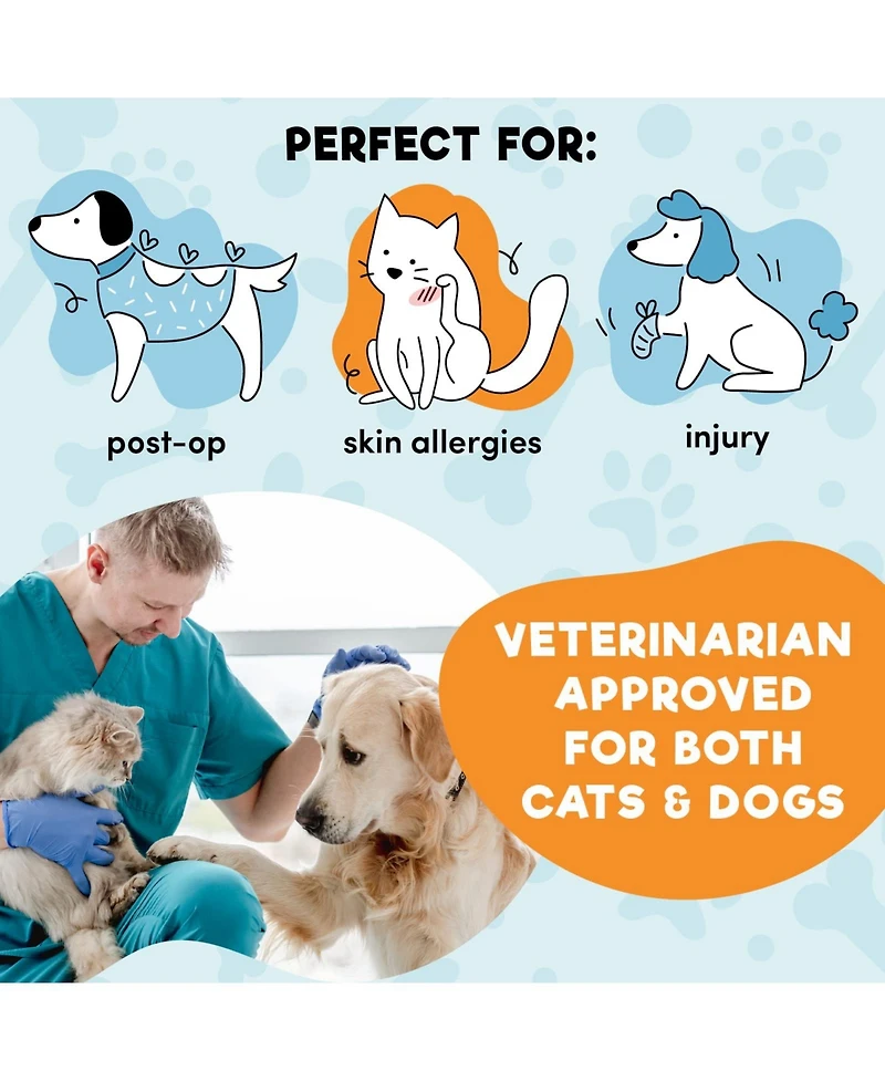 Bencmate Inflatable Dog Cone Collar Alternative Soft Donut Recovery for Pets