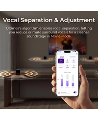 Ultimea Aura S4T 7.1ch Tv Soundbar with 4 Surround Speakers, Surround Sound System with Subwoofer, App Control, Bluetooth 6.0, Hdmi/Opt/Aux