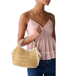 kate spade new york Deco Straw Medium Tulip Tote Bag