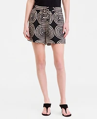 I.n.c. International Concepts Women's Printed Drawstring-Waist Shorts, Macy's Exclusive