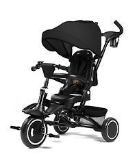 Kinder King 7-in-1 Toddler Tricycle Stroller with Rotating Seat, Adjustable Push Handle and Canopy
