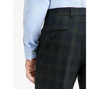 Bar Iii Men's Slim-Fit Green Tartan Suit Separates Pants, Macy's Exclusive