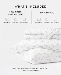 ienjoy Home Long Staple 300-Thread Count Cotton Pattern 4-Pc. Sheet Set, California King