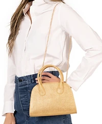 Nina Yorke Metallic Small Satchel Bag
