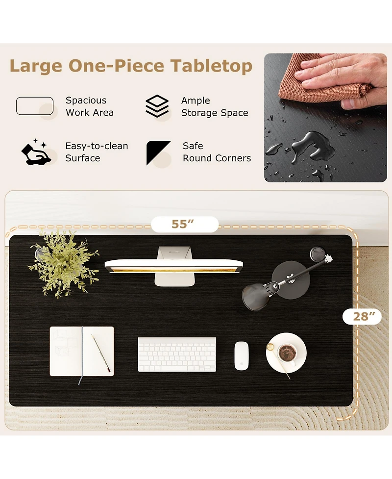 Sugift Universal Tabletop for Standard and Standing Desk Frames