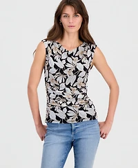 I.n.c. International Concepts Women's Printed Mesh Sleeveless Top, Macy's Exclusive