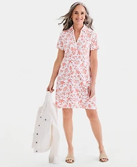 Style & Co Women's Printed Polo Dress, Macy's Exclusive