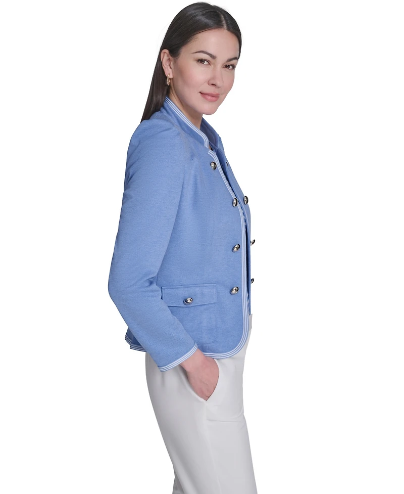 Tommy Hilfiger Women's Framed Band Mandarin Collar Jacket