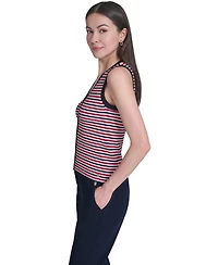 Tommy Hilfiger Women's V-Neck Striped Sweater