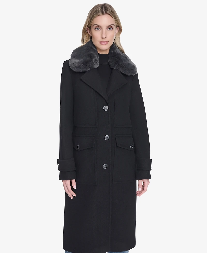 Olpae Sb Wool Twill Women's Coat With Back Vent
