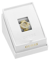 Guess Women's Glitz Gold-Tone Stainless Steel Analog Ring Watch