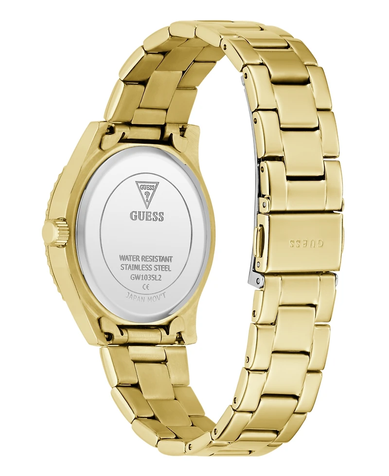 Guess Women's Gold-Tone Stainless Steel Multi-Function Watch, 36mm