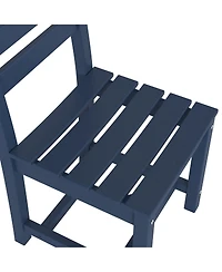 Set of 2 Outdoor Dining Chair without Armrests, For All Weather Conditions