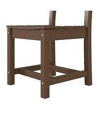 Set of 2 Outdoor Dining Chair without Armrests, For All Weather Conditions
