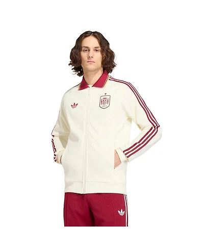 Adidas Men's White Spain National Team 2026 World Cup Anthem Full-Zip Jacket
