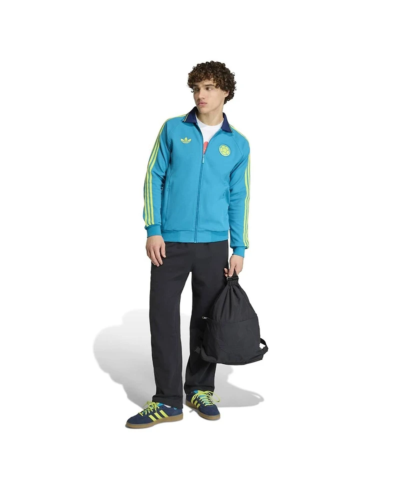 Adidas Men's Turquoise Colombia National Team 2026 World Cup Anthem Full-Zip Jacket