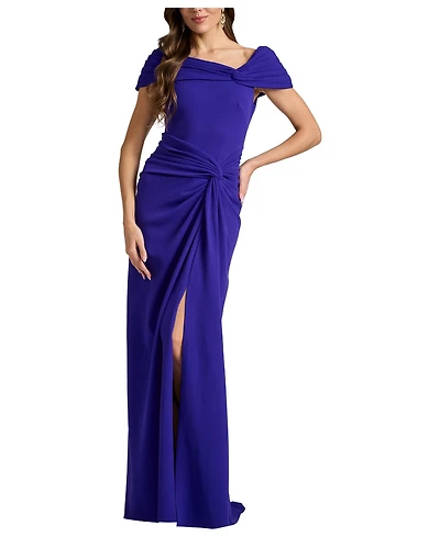 Tadashi Shoji Perkins Asymmetric Draped Gown