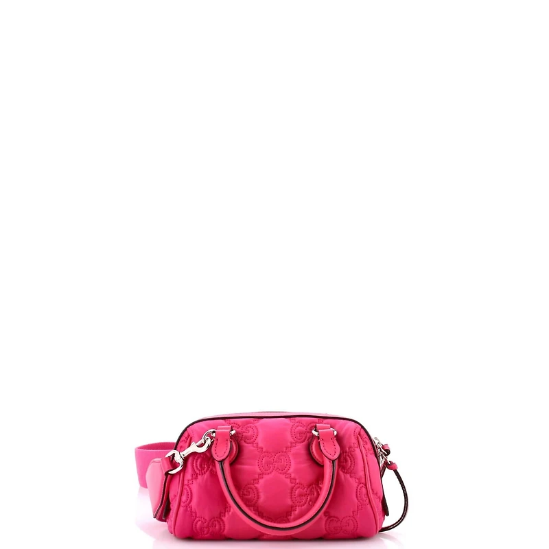 Pre-Owned Gucci Mini Ophidia Convertible Boston Top Handle Bag Gg Matelasse Leather