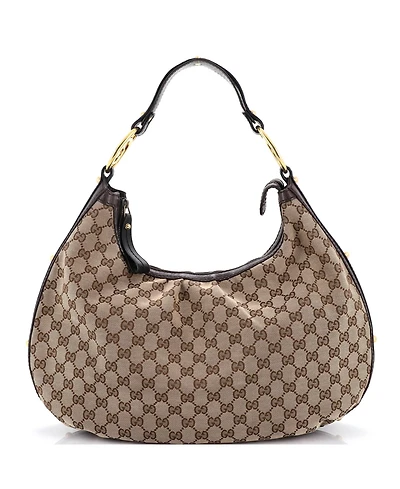 Pre-Owned Gucci Medium Twins Hobo Gg Canvas