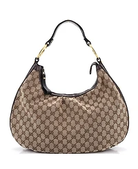 Pre-Owned Gucci Medium Twins Hobo Gg Canvas