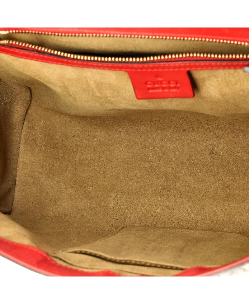 Pre-Owned Gucci Medium Padlock Shoulder Bag Gg Coated Canvas and Leather