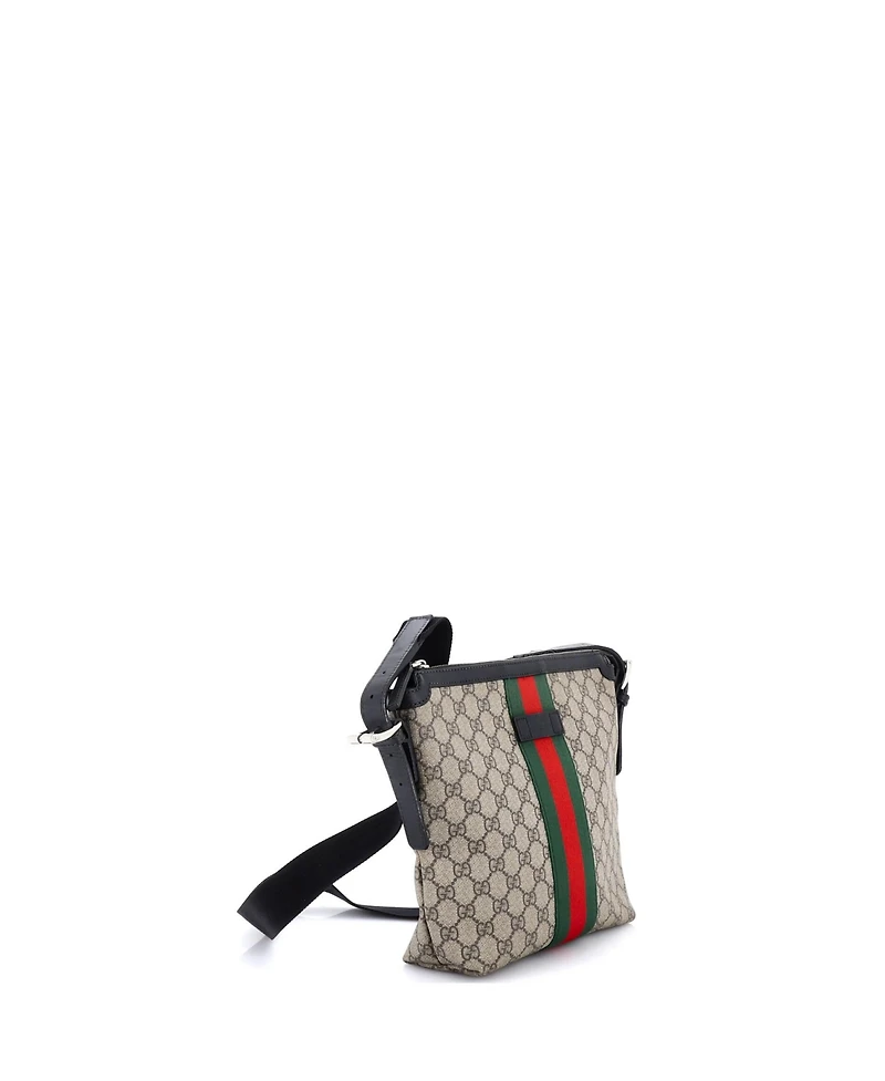 Pre-Owned Gucci Small Web Messenger Bag Gg Coated Canvas