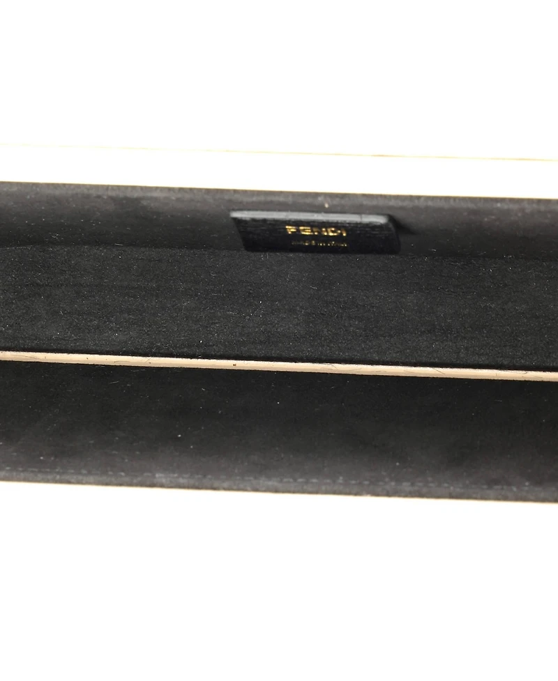 Pre-Owned Fendi Logo Horizontal Box Crossbody Bag Leather