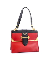 Pre-Owned Prada Medium Cahier Convertible Shoulder Bag City Calf and Saffiano