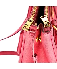 Pre-Owned Prada Small Galleria Double Zip Tote Saffiano Leather