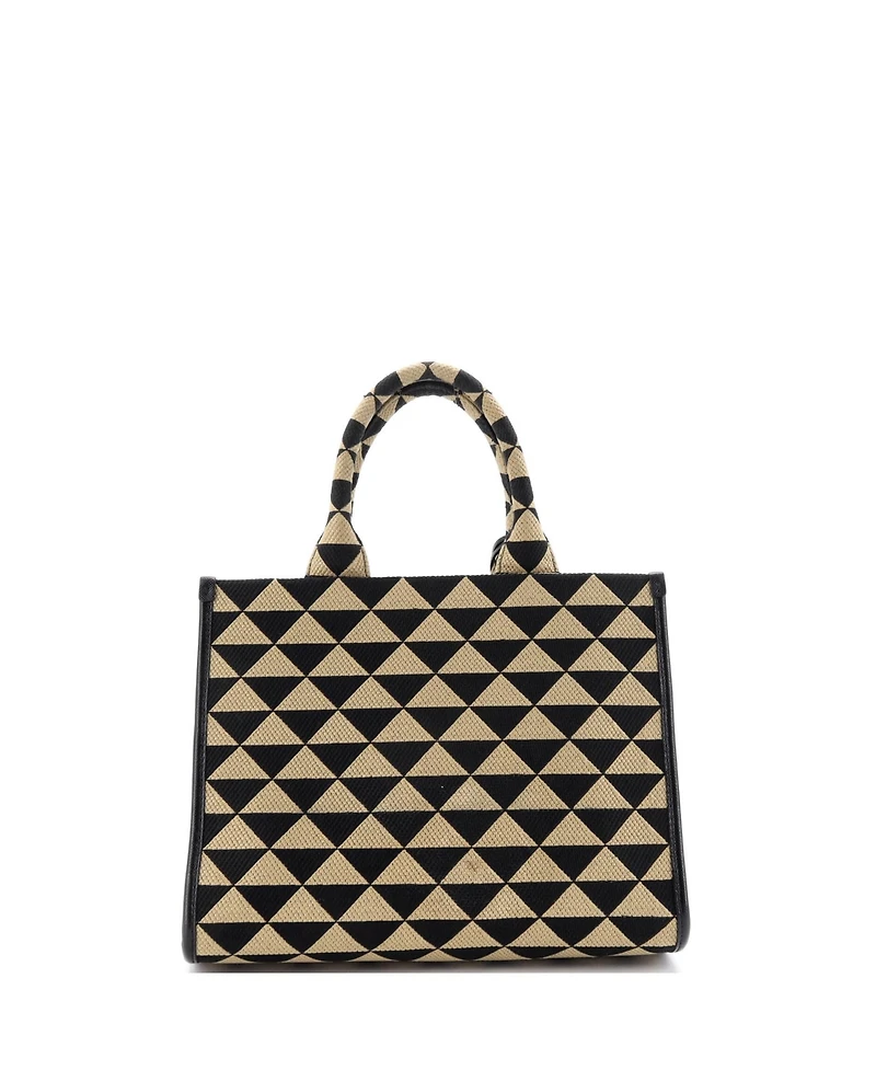 Pre-Owned Prada Small Symbole Shopper Tote Jacquard