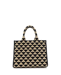 Pre-Owned Prada Small Symbole Shopper Tote Jacquard