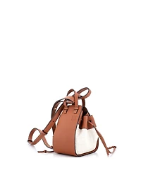 Pre-Owned Loewe Mini Hammock Bag Leather and Anagram Jacquard