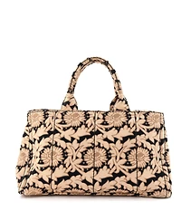 Pre-Owned Prada Large Canapa Tote Printed Canvas