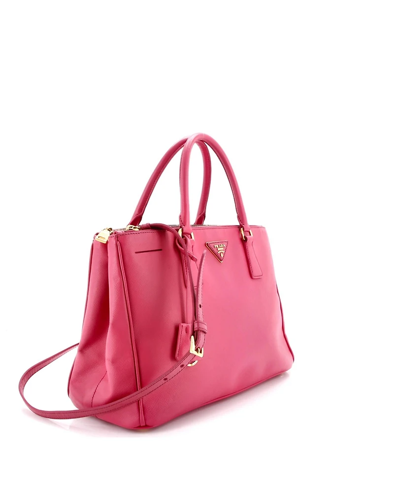 Pre-Owned Prada Galleria Double Zip Tote Saffiano Leather