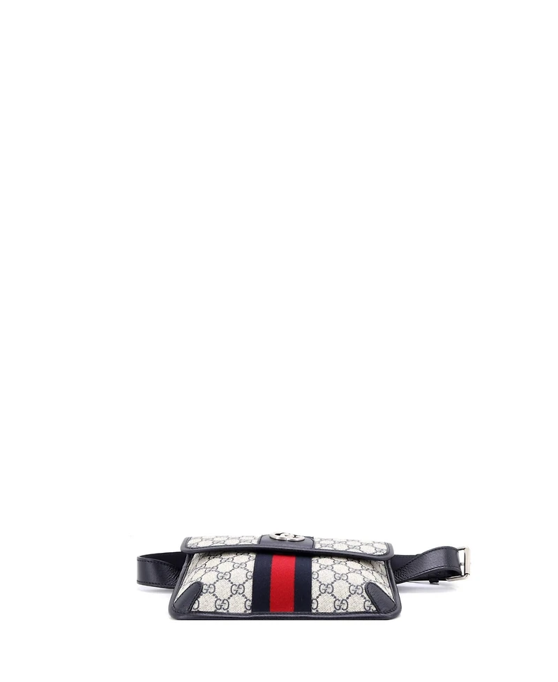 Pre-Owned Gucci Ophidia Flap Belt Bag Gg Coated Canvas with Leather
