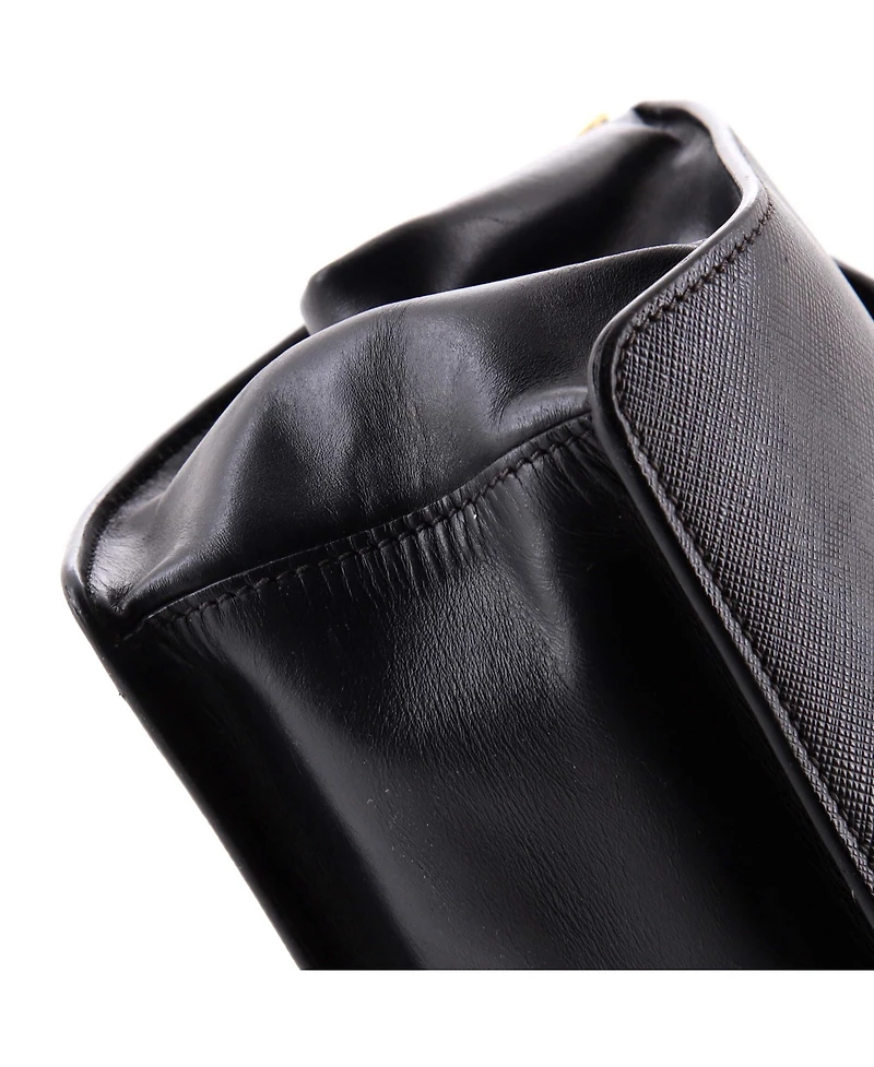 Pre-Owned Prada Small Light Frame Shoulder Bag Saffiano Leather