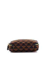 Pre-Owned Prada Symbole Zip Around Shoulder Bag Jacquard