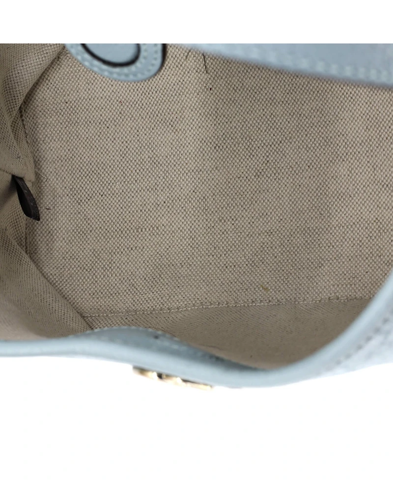 Pre-Owned Gucci Small Ophidia Open Bucket Bag Gg Coated Canvas with Leather