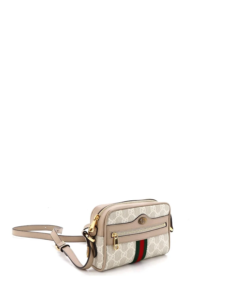 Pre-Owned Gucci Mini Ophidia Shoulder Bag Gg Coated Canvas