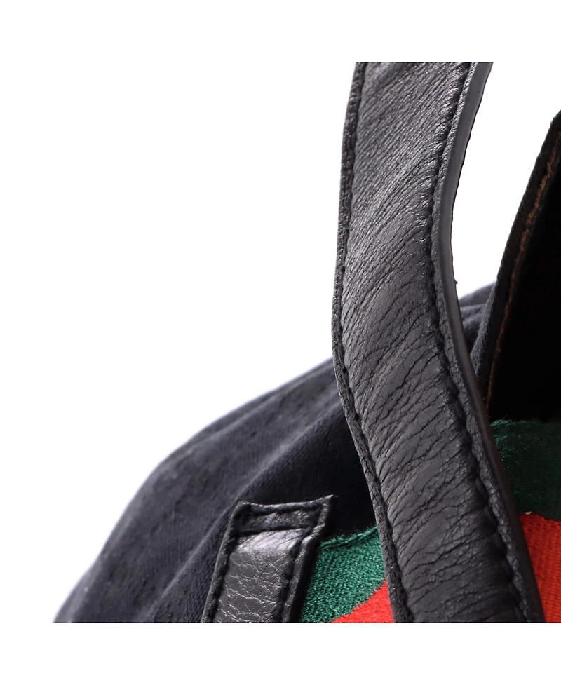 Pre-Owned Gucci Medium New Ladies Web Hobo Gg Canvas