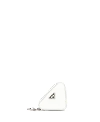 Pre-Owned Prada Mini Triangle Pouch Bag with Chain Brushed Leather