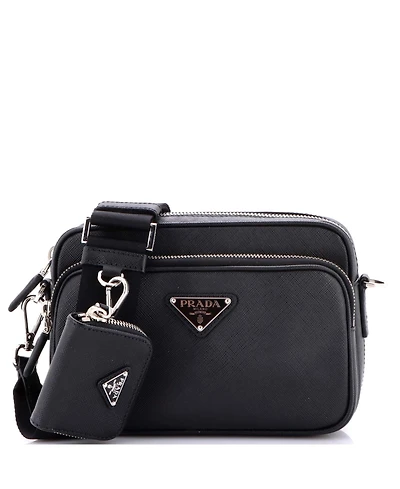 Pre-Owned Prada Small Front Pocket Camera Bag Saffiano Leather