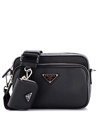 Pre-Owned Prada Small Front Pocket Camera Bag Saffiano Leather