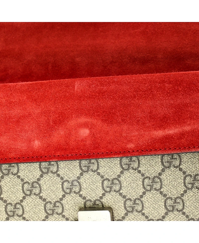 Pre-Owned Gucci Small Dionysus Bag Gg Coated Canvas with Crystal Embellished Metal