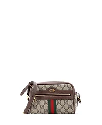 Pre-Owned Gucci Mini Ophidia Shoulder Bag Gg Coated Canvas