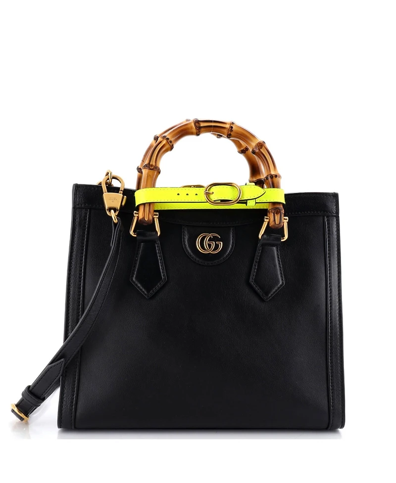 Pre-Owned Gucci Small Diana Nm Bamboo Handle Tote Leather