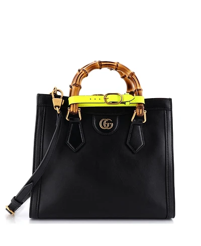 Pre-Owned Gucci Small Diana Nm Bamboo Handle Tote Leather